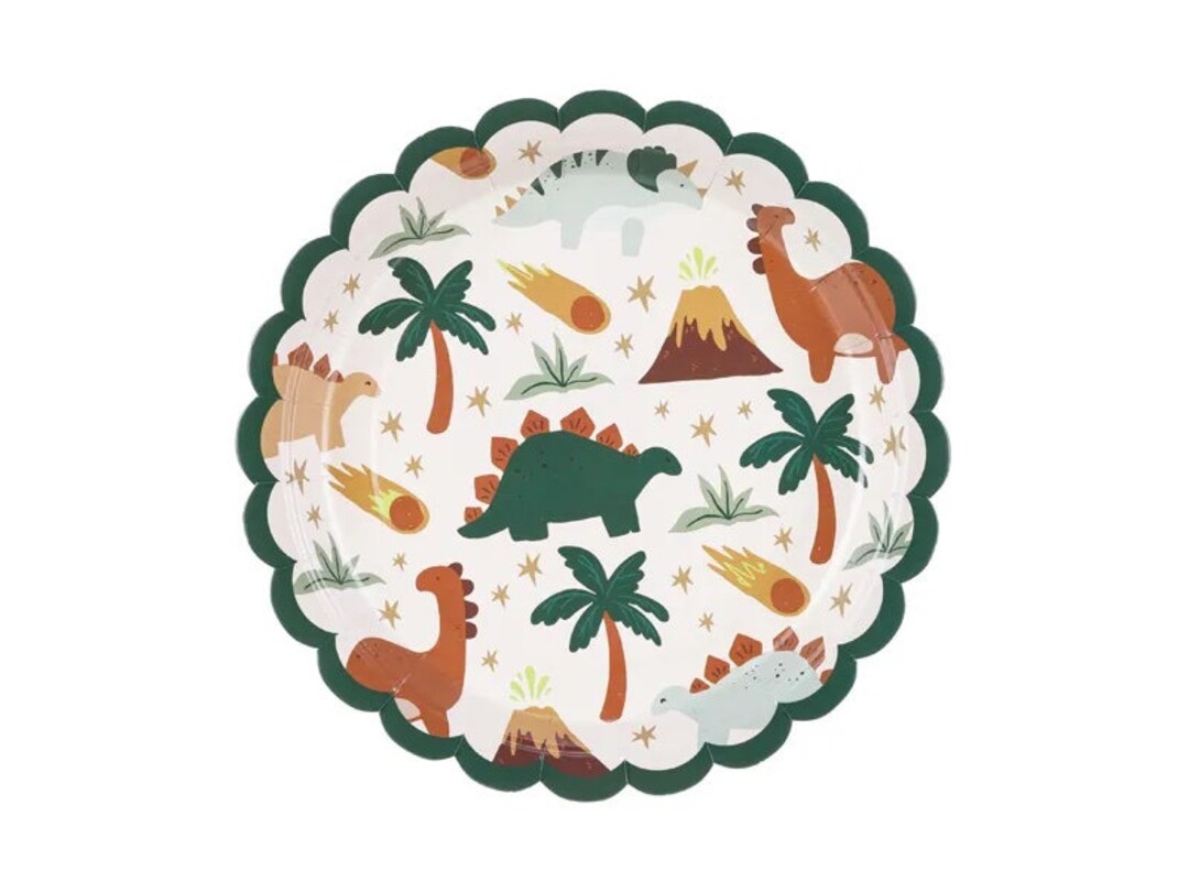 6 dinosaur paper plates dinosaur party dinosaur table decor dino
