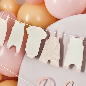 Pink Baby Grow Garland, Baby Shower Banner, It&#39;s a Girl Banner, Banner for Baby Shower, Gender Reveal Banner, Baby Girl Bunting, Baby&#39;s Room