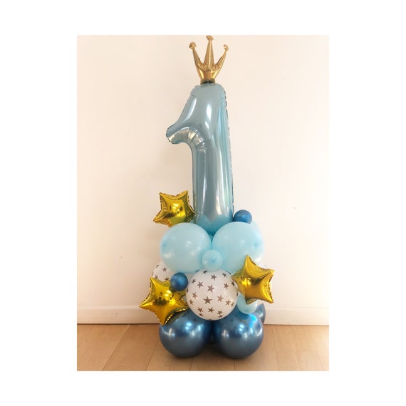 DIY Large 55 Blue Balloon Sculpture 1st Birthday Balloon Boys