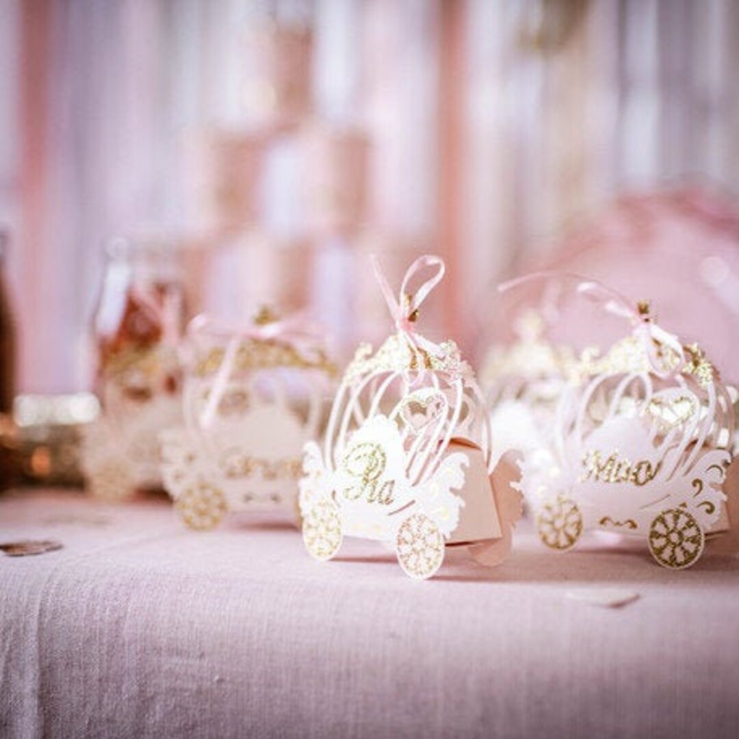 Stunning Princess Carriage Favour Boxes, Pink Princess Party Boxes ...