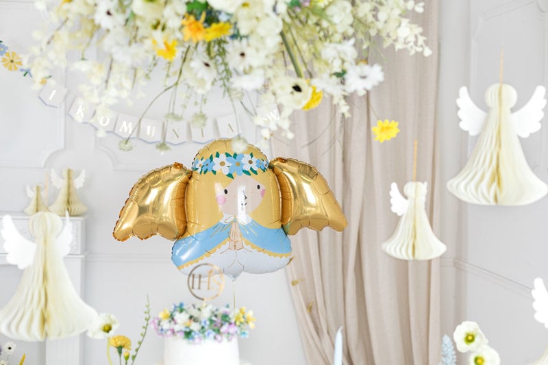 Angel Foil Balloon, Praying Angel Balloon, Communion Balloons
