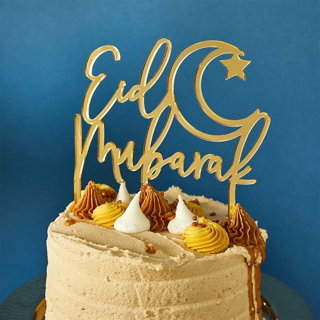 Gold eid Mubarak Cake Topper Set Cake Topper Gold Cake Topper Eid gold-eid-mubarak-cake-topper-set-cake-topper-gold-cake-topper-eid