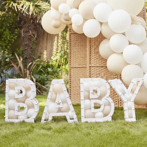 Giant Baby Balloon Mosaic Stand, Eco-Friendly, BABY Mosaic Display, Baby Shower Balloon Centrepiece, Large Balloon Display