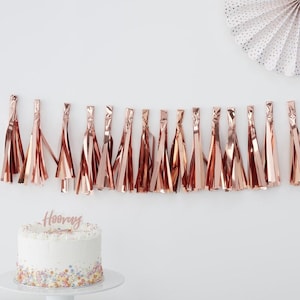 Rose Gold Tassel Garland, Rose Gold Tassel Garland, Rose Gold Tassels, 1st Birthday, Rose Gold Garland, 18th Birthday, 21st Decorations