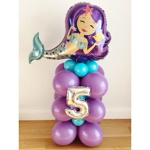 Giant Mermaid balloon - DIY 4.4ft Mermaid Balloon Display - Diy kit - NO HELIUM - 2 different designs to choose from