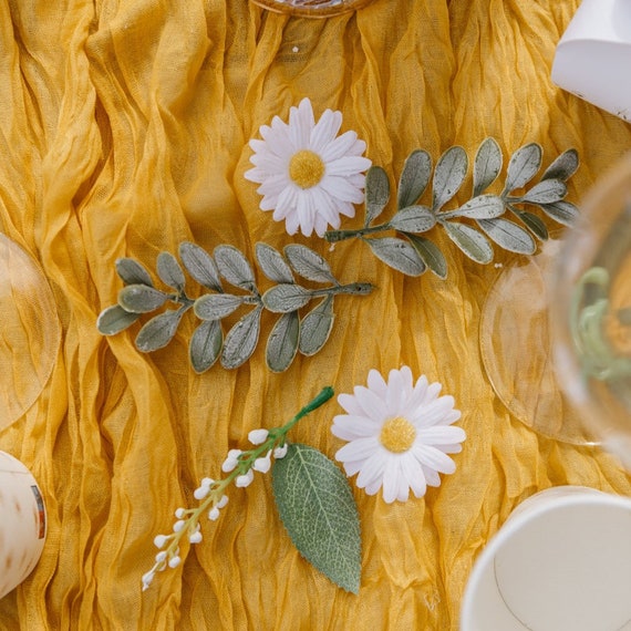 100 fiori artificiali di margherite, 4,8 cm, margherite bianche con centro giallo, per matrimoni, feste, decorazioni per la casa, fai da te, scrapbooking, ghirlande, regali, petali bianchi + centro