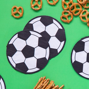 Voetbal servetten, set van 20, voetbal partij servetten, voetbal partij decoraties, voetbal papieren servetten, voetbal verjaardagsfeestje