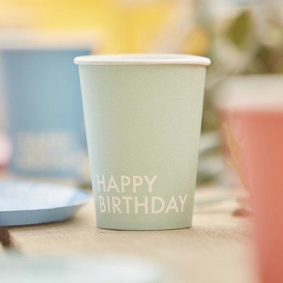 Bicchieri di carta ecologici Brights Buon compleanno, Bicchieri di carta di  compleanno, Bicchieri di carta graziosi, Bicchieri di compleanno per  bambini, Bicchieri pastello, Bicchieri arcobaleno -  Italia