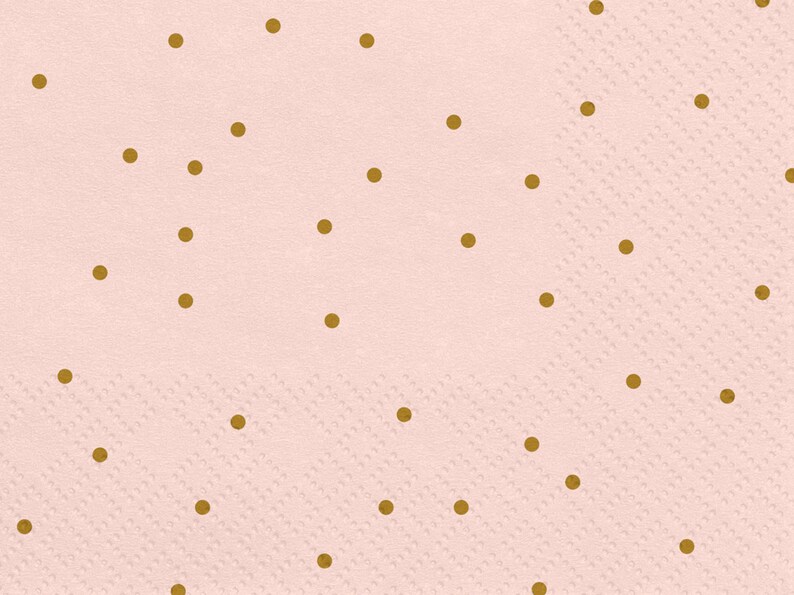 Pink With Gold Polka Dots Napkins Baby Pink Paper Napkins Etsy UK