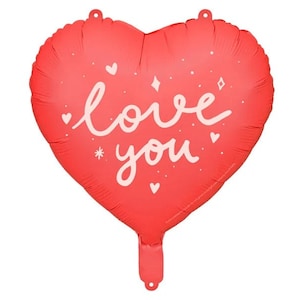 San Valentino Palloncino Foil Rosso Cuore &#39;&#39;Ti amo&#39;&#39;, 45 cm, Palloncino Foil Per Lei, Palloncino Cuore Amore, Palloncini San Valentino, Regalo Per Lei,