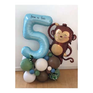 High Quality Large Monkey Balloon Sculpture, Any Number, Safari Balloon Stack, Monkey Balloon Sculpture, Monkey Balloons, Safari Themed