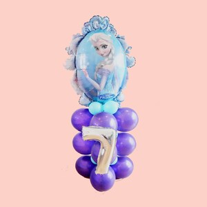 Giant 4.9ft Frozen Balloon Sculpture - DIY Kit - No helium Required - Elsa and Anna - Frozen Birthday Party Decoration - Balloon Display