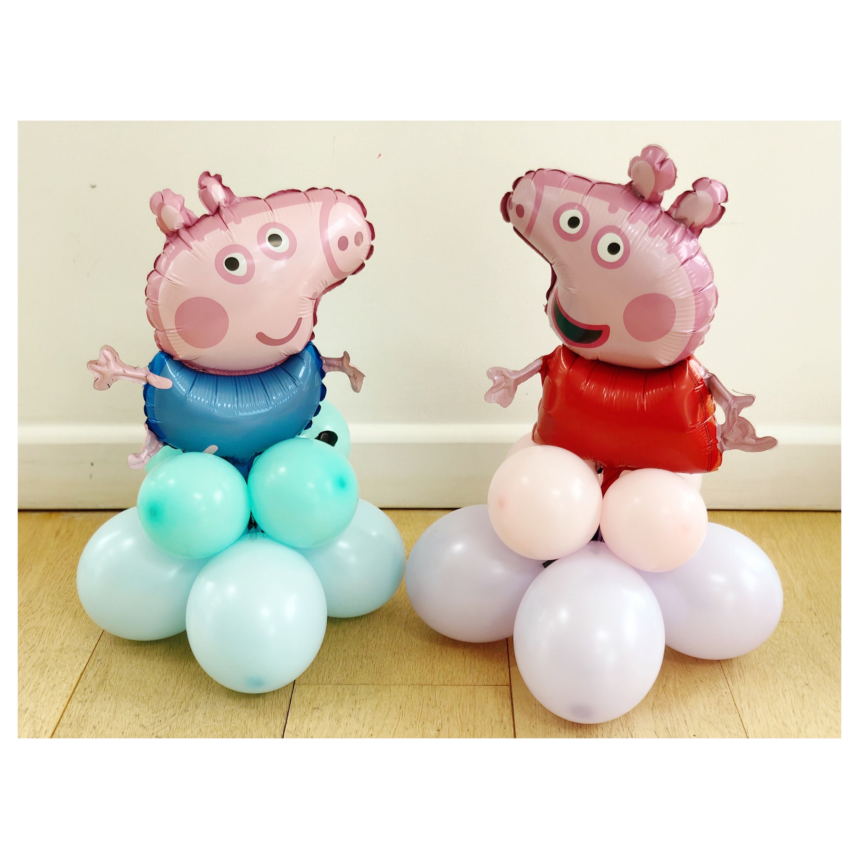 Sculture di palloncini fai da te Mini Peppa Pig, Peppa Pig o George Pig,  decorazioni di palloncini a tema Peppa Pig, decorazioni di compleanno di Peppa  Pig -  Italia