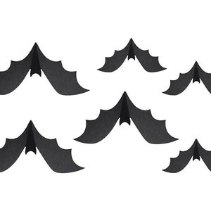 6 Paper Bats 3D, Bats Halloween Wall Decorations, Paper Bats, Bats Party Decorations, Halloween Party, Halloween Decorations, Bats