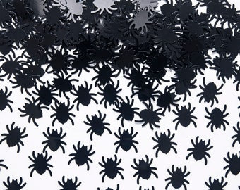 Black Spider Confetti, Halloween Confetti, Spider Confetti, Spider Tableware, Haunted House Decorations, Table Decorations