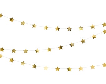 Extra Long Gold Star Banner, Gold Stars Banner, Twinkle Twinkle Little Star, Gold Baby Shower, Newborn Photo Prop, Gold Stars Garland,