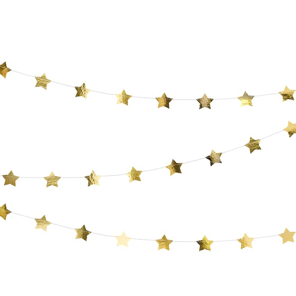 Extra Long Gold Star Banner, Gold Stars Banner, Twinkle Twinkle Little Star, Gold Baby Shower, Newborn Photo Prop, Gold Stars Garland,