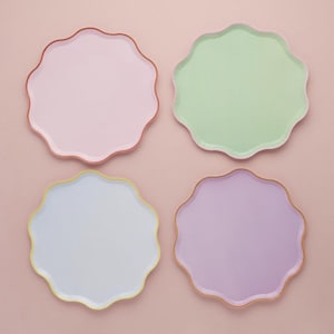 8 piatti di carta pastello, alta qualità, piatti color pastello, piatti di carta colorati, piatti di carta color pastello, piatti di carta pastello