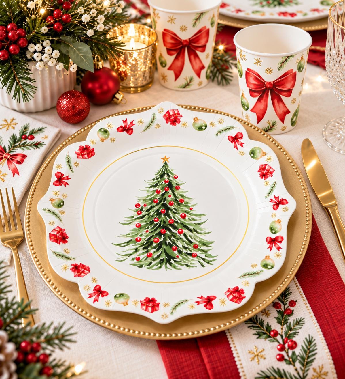 Christmas Plate Set of 8 - Etsy UK