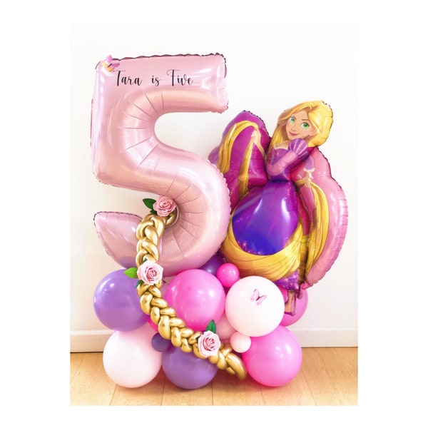 DIY Large Rapunzel Balloon Sculpture, Rapunzel Balloon Stack, Rapunzel Sculpture, Rapunzel Balloons, Rapunzel Birthday Party