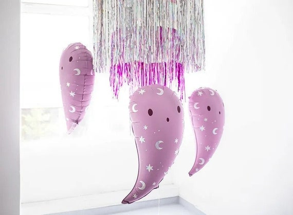 Cute Pink Ghost Balloon, Halloween Ghost Balloon, 60cm/24in, Halloween Party Decoration, Haunted House Decor, Pink Ghost, Girls Halloween
