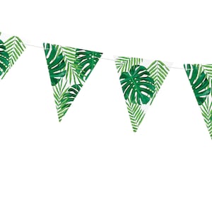 Tropical Palm Leaves Bunting, Palm Leaves, Tropical Palm Leaves, Aloha Party Tropical Leaves Decorations, Tropical Party Decor, Jungle Party