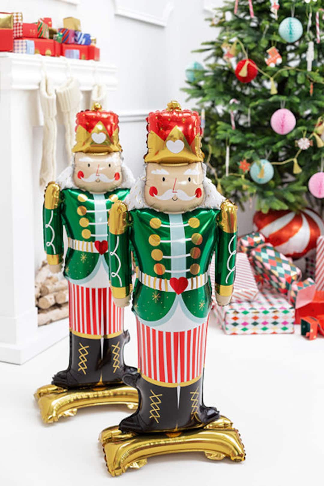 Giant 3D Standing Nutcracker Foil Balloon, Festive Nutcracker Balloon