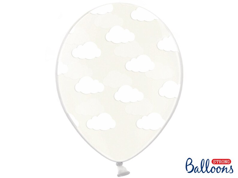 Cloud Balloons Set of 6 Clear Cloud Balloons Christening Etsy UK