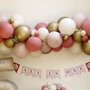 High Quality Dusky Pink and Blush Balloon Arch, Pink Balloon Garland, Floral Balloon Garland, Pink Balloon Arch, Pink and Cream Garland