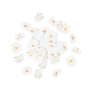 100 pezzi di coriandoli di carta margherita, coriandoli da tavolo con margherite, decorazioni da tavolo con margherite, decorazioni floreali, coriandoli sparsi, festa di primavera, coriandoli