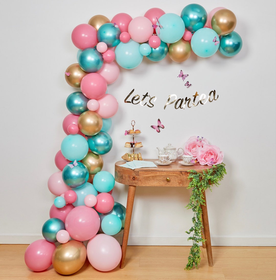 Alice in Wonderland Balloon sculpture installation for baby shower