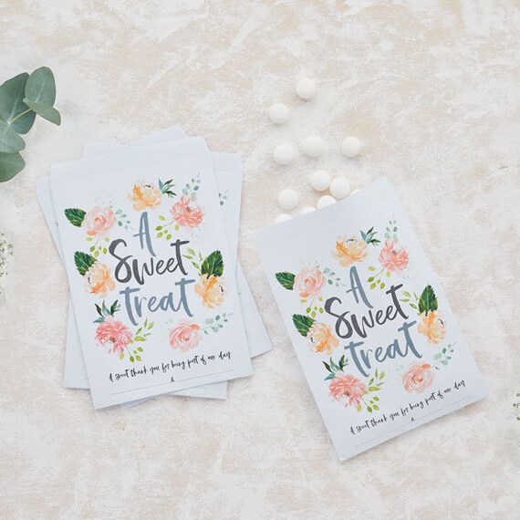 floral paper sweet bags