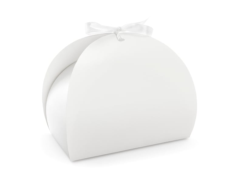 White Cake Boxes with Ribbon Set of 10 White Thank You Boxes Wedding Cake Boxes White Wedding Cake Boxes White Cake Boxes image 2