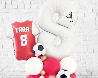 DIY Football Balloon Sculpture, Any colour, Double or Single Digit, Football Birthday Balloon Sculpture, Football Balloon Stack, Soccer