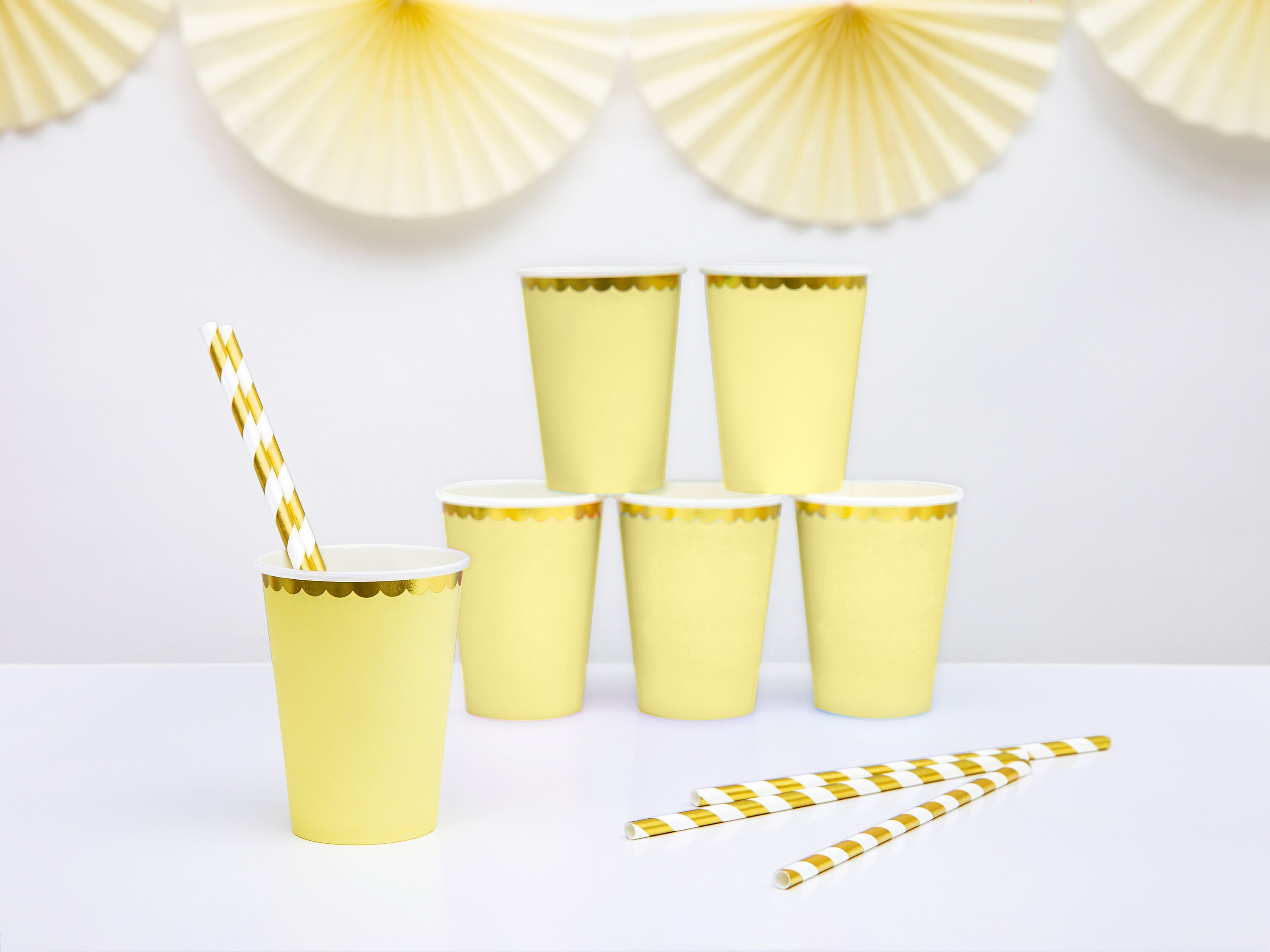 Pastel Yellow Paper Cups Or Plates Pastel Paper Plates Etsy
