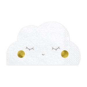 Cute Cloud Napkins - Set of 20 - Cloud Paper Napkins - Cloud Party Decorations - Cloud Tableware - Baby Shower - Christening - 1st Birthday