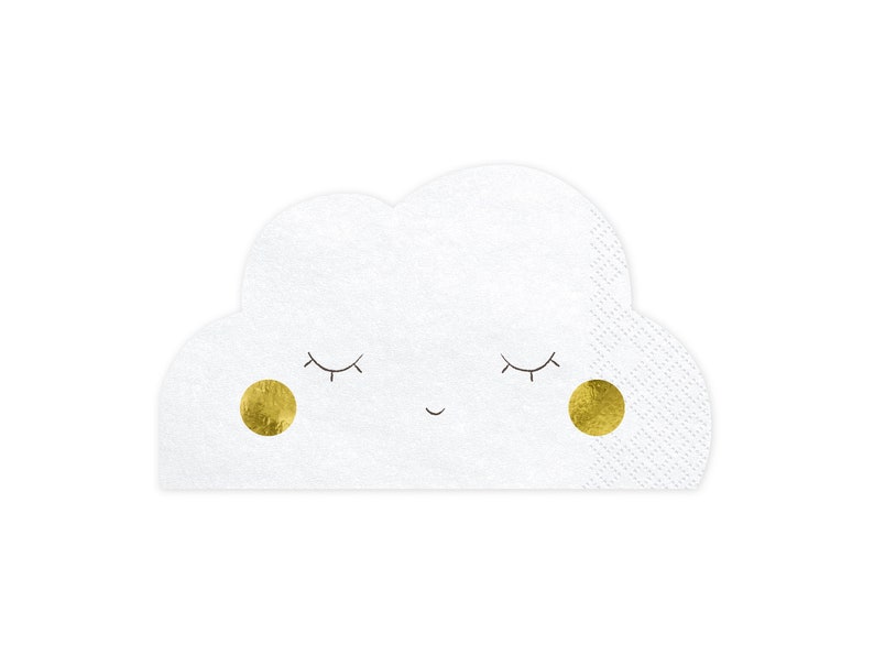 Cute Cloud Napkins Set of 20 Cloud Paper Napkins Cloud Party Decorations Cloud Tableware Baby Shower Christening 1st Birthday