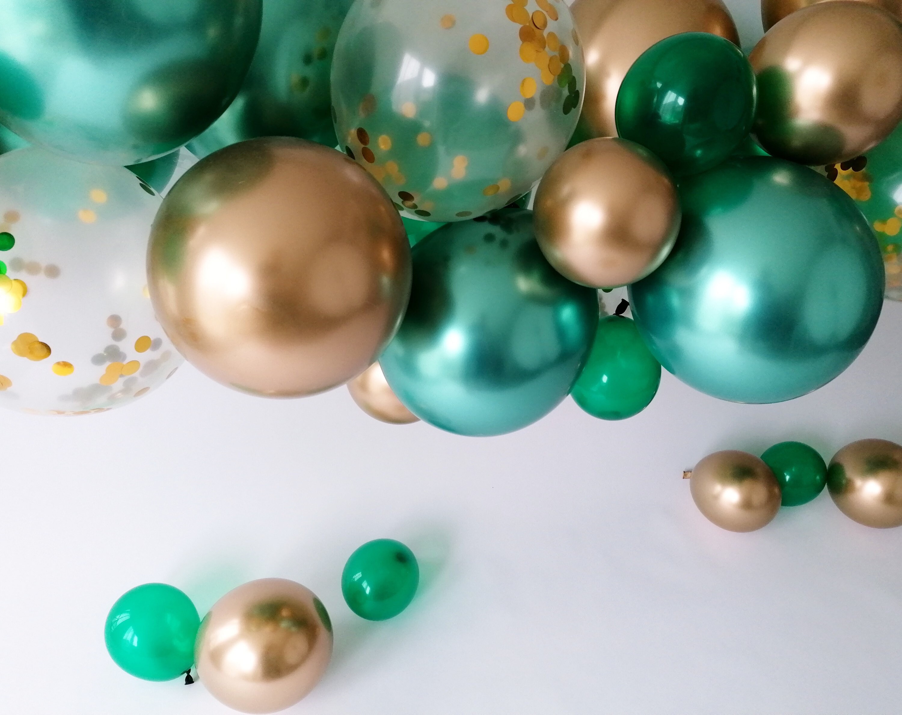 Green and Gold Balloon Garland Green Balloon Arch DIY Etsy UK