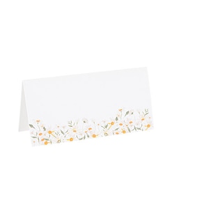 10 segnaposto con margherite, 8 x 4 cm, segnaposto con margherite, stoviglie con margherite, decorazioni primaverili per la tavola, stoviglie per la festa della mamma, stoviglie floreali