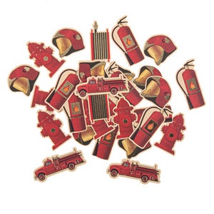 Vintage Fire Truck Confetti, Fireman Confetti, Fire Engine Confetti, Fireman Party Decorations, Fireman Tableware, Vintage Fireman, Vintage