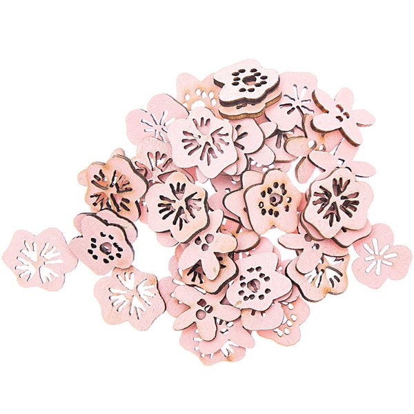 Wooden Blossom Confetti, Blossom Shaped Confetti, 2 Designs, Spring Floral Confetti, Wooden Flowers, Easter Crafting, DIY Flowers, Blossom