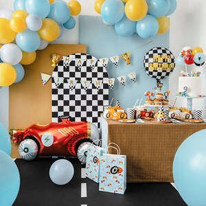 6 Racing Party Hats, Racing Car Party Hats, Racing Car Themed Party, Kids Party, First Birthday, Kids Birthday, Kids Party Decorations image 6