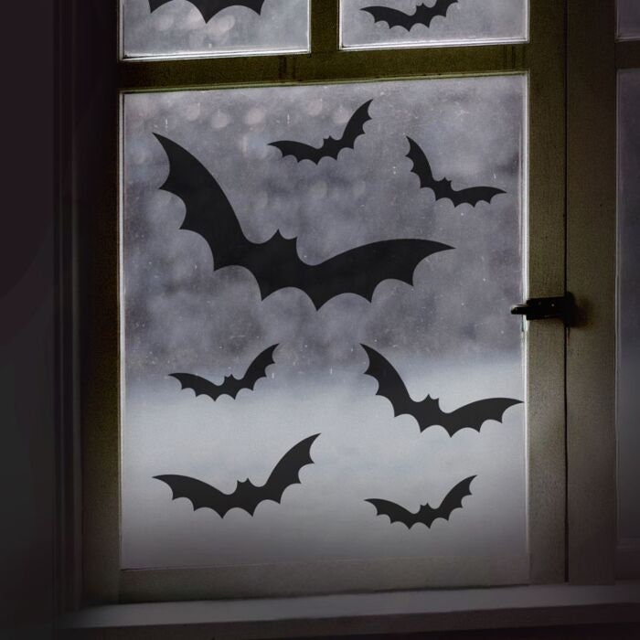 Halloween-Fensteraufkleber – 6 Bögen Mit Gruseligen Fledermaus-Silhouetten