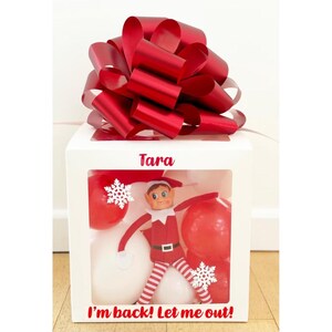 I&#39;m back Elf set, Return of Naughty Elf, Elf Arrival Set, Elf Arrival Balloon Box, I&#39;m back Elf Arrival Set, Elf Balloon Box