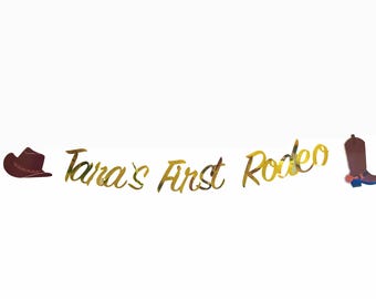 Banner personalizado para el primer cumpleaños de rodeo, cualquier texto, banner para el primer cumpleaños de rodeo, primer cumpleaños de rodeo, decoraciones para la primera fiesta de rodeo
