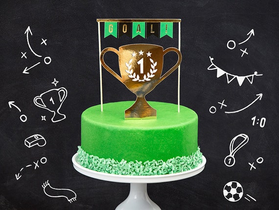 Topper torta calcio, decorazioni torta calcio, decorazioni per feste di  calcio, arredamento compleanno calcio, torta di calcio, decorazione torta  di calcio -  Italia