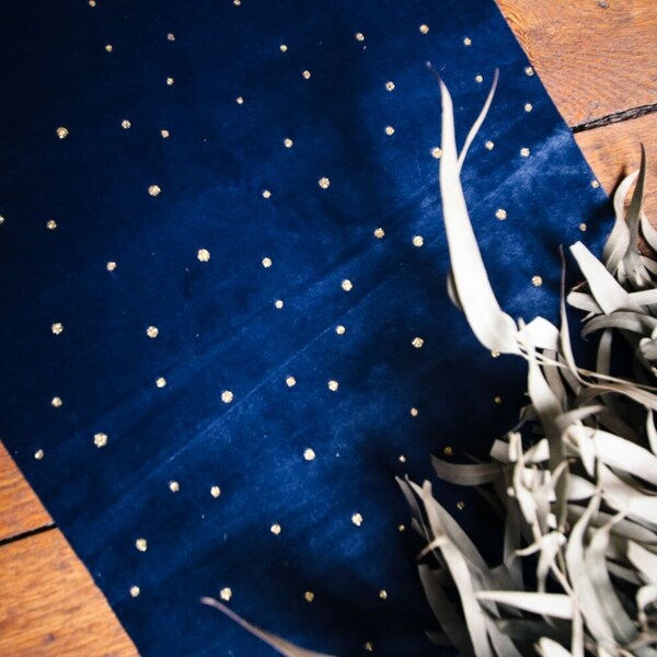 Navy Table Runner Etsy