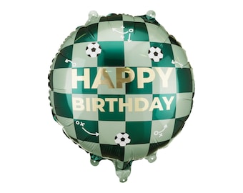 Globo de fútbol de aluminio de feliz cumpleaños, globos de fútbol de aluminio, globo de fútbol, decoraciones de cumpleaños de fútbol, fútbol, temática de fútbol