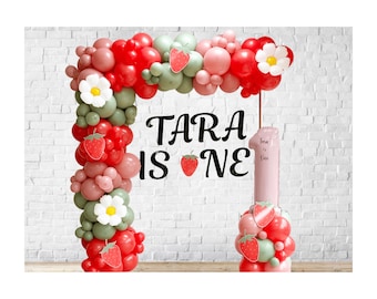 High Quality Strawberry Balloon Arch, Strawberry Balloon Arch, Strawberry Balloon Garland, Sweet One Balloon Arch, Berry One Balloons