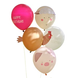 Farm Animals Birthday Balloon Party Bundle, Birthday Balloons, Kids Party Decorations, Birthday Balloons, Farm Themed Party image 3